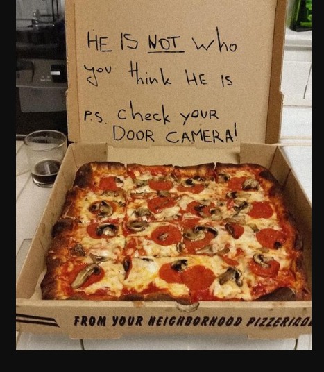 DELIVERY GUY LEFT A MESSAGE FOR ME ON A..